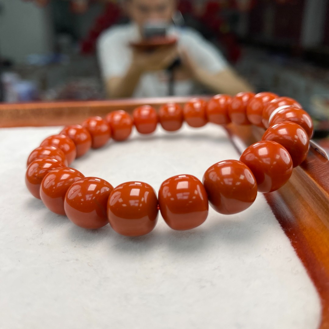 【小刘南红】保山南红（一级强推款）精品老型单圈 11mm   多样性发一