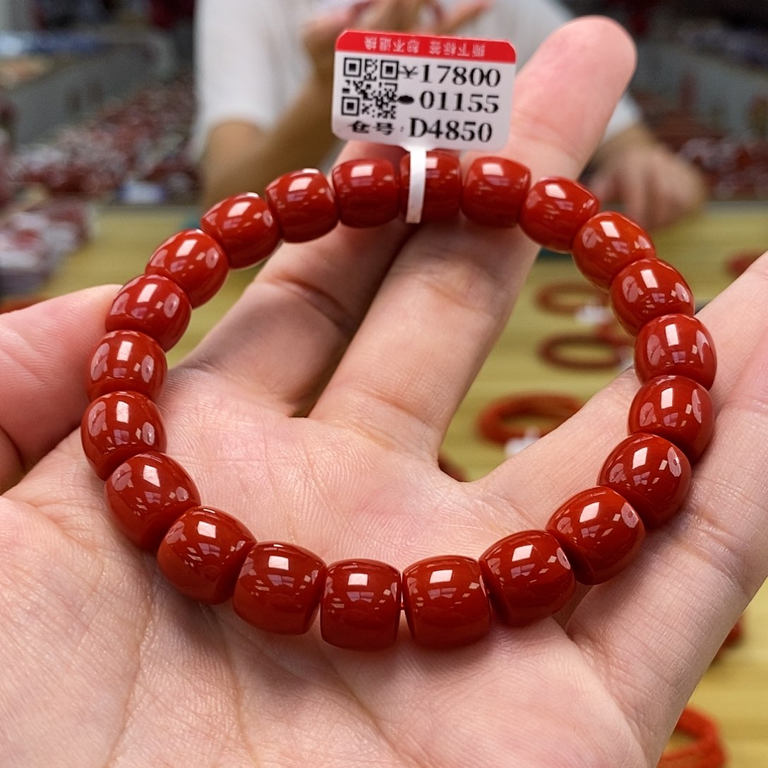 【小刘南红】保山南红精工直切(典藏)单圈    9mm+     多样性发一