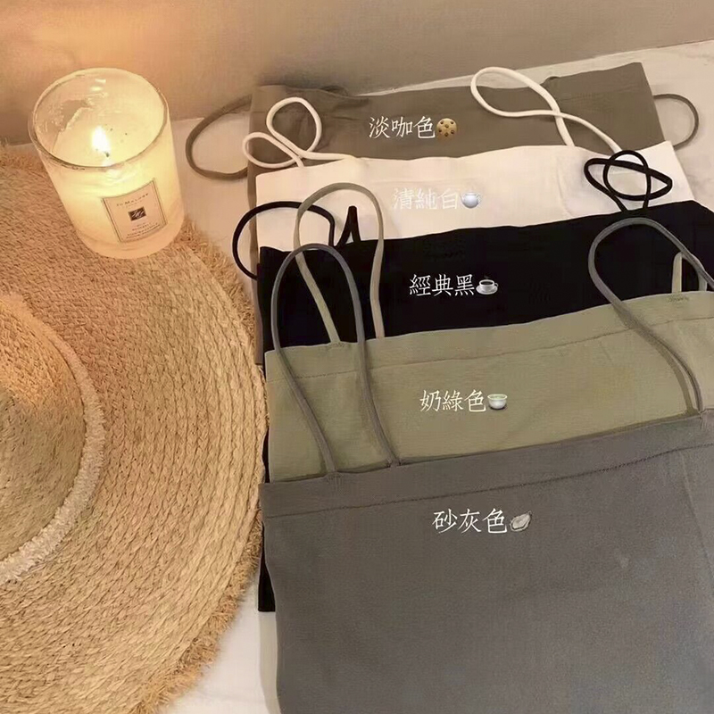 甜裤辣妹内搭中长款小吊带无痕带胸垫外穿薄款美背夏季咖色修身