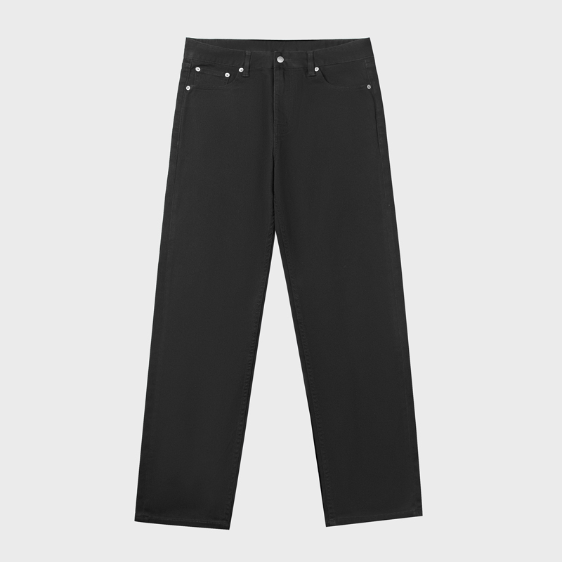 直筒黑色休闲裤百搭简约时尚夏季男士五袋款长裤2021m