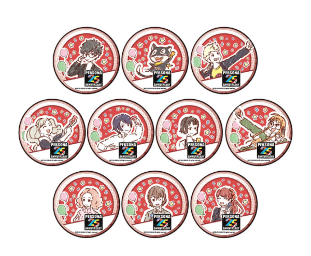 女神异闻录P3/P4/P5涂鸦Q版彩绘吧唧盲盒商品 默认代拆】