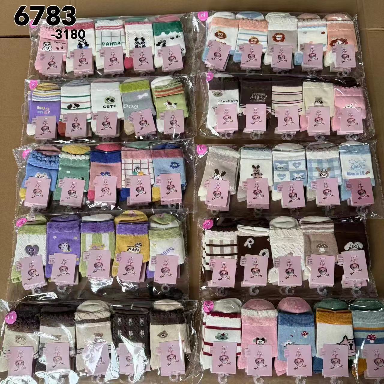 【春夏款】10双装儿童袜子秋冬中舒适筒袜批发清货潮袜休闲时尚