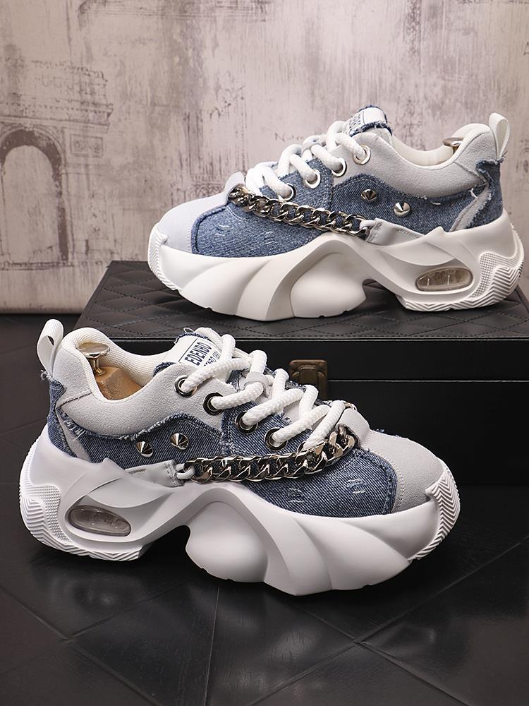 老爹鞋男士新款增高厚底超火ins潮鞋时尚拼色拼接百搭休闲运动鞋