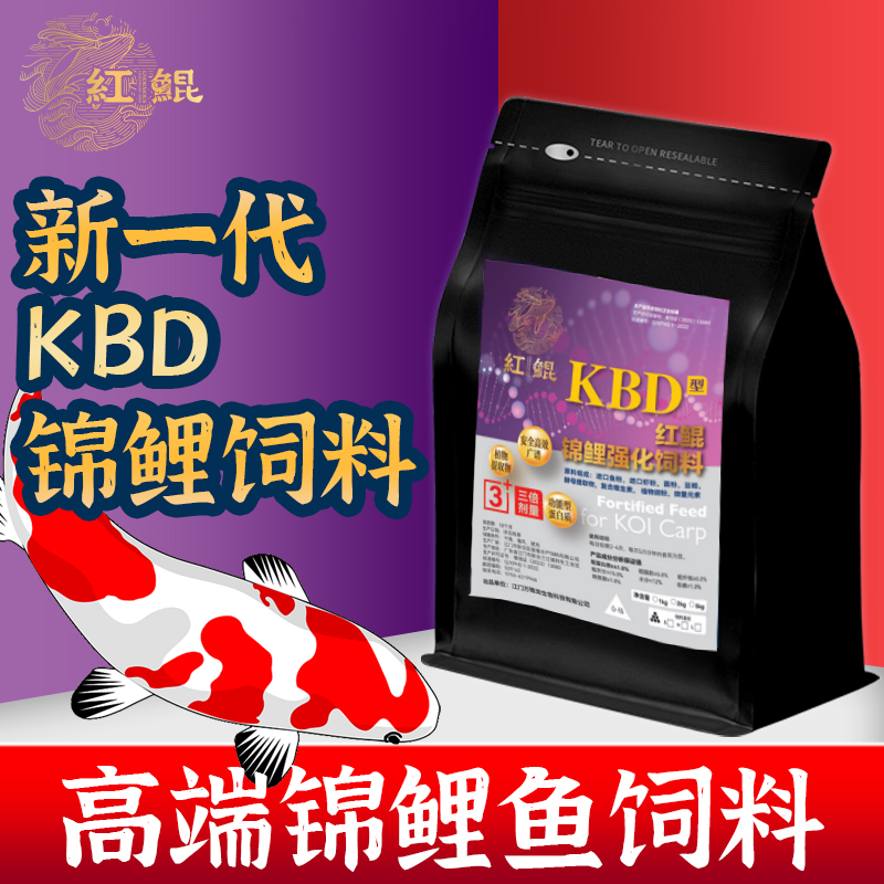 红鲲KBD饲料 锦鲤预防治疗烂身烂肉烂尾专用交叉感染合鱼合池专用
