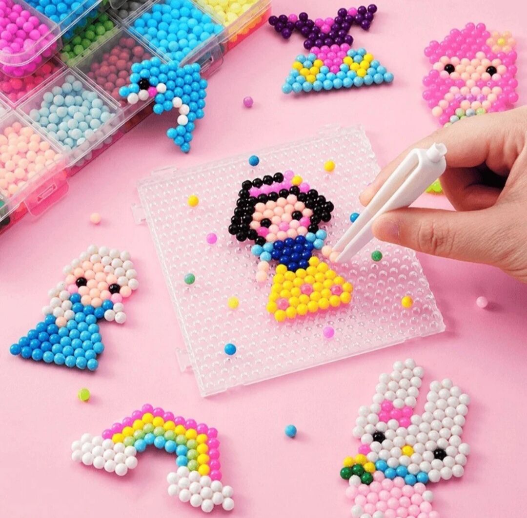 夜光神奇水雾魔粒珠魔力珠魔法珠儿童diy手工粘贴制作男女孩玩具