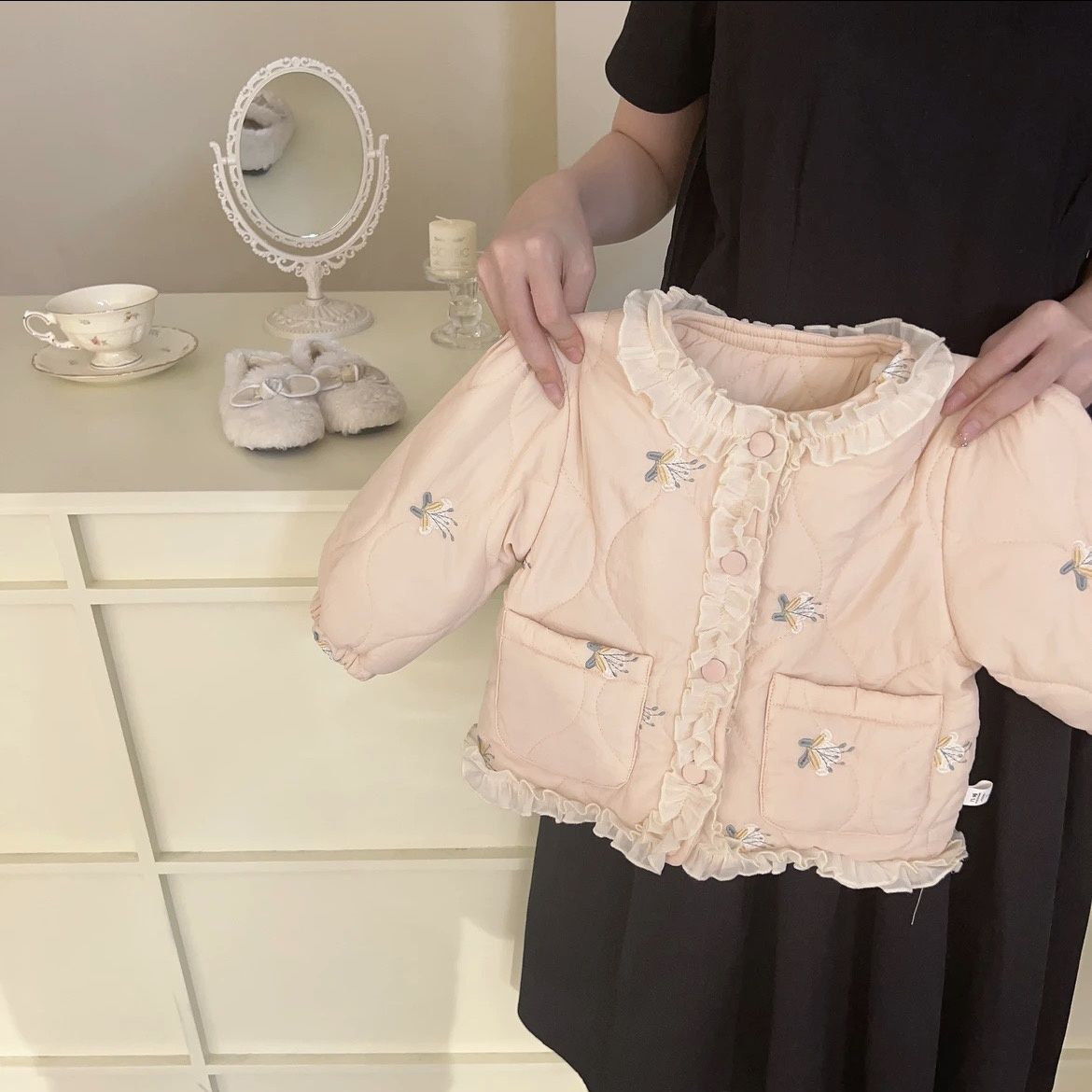 女童棉服外套秋冬装2025新款儿童棉袄女宝宝加绒夹棉冬季小童棉衣