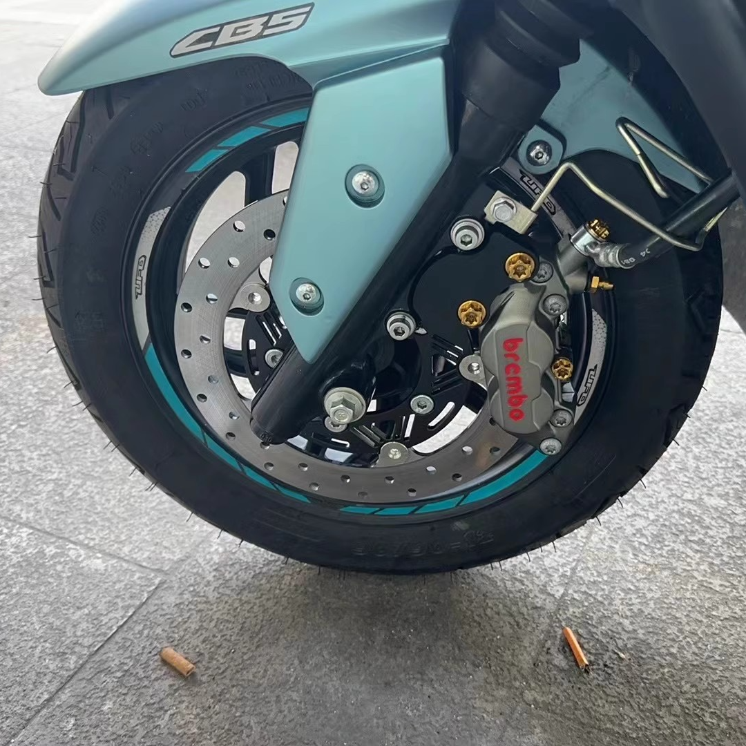 适用豪爵afr usr ucr ufd刹车改装浮动刹车盘卡钳鲍鱼卡钳转接码