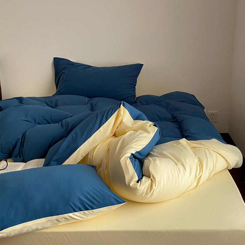 a类母婴全棉天竺棉三四件套裸睡超柔纯棉针织棉床笠床品四件套