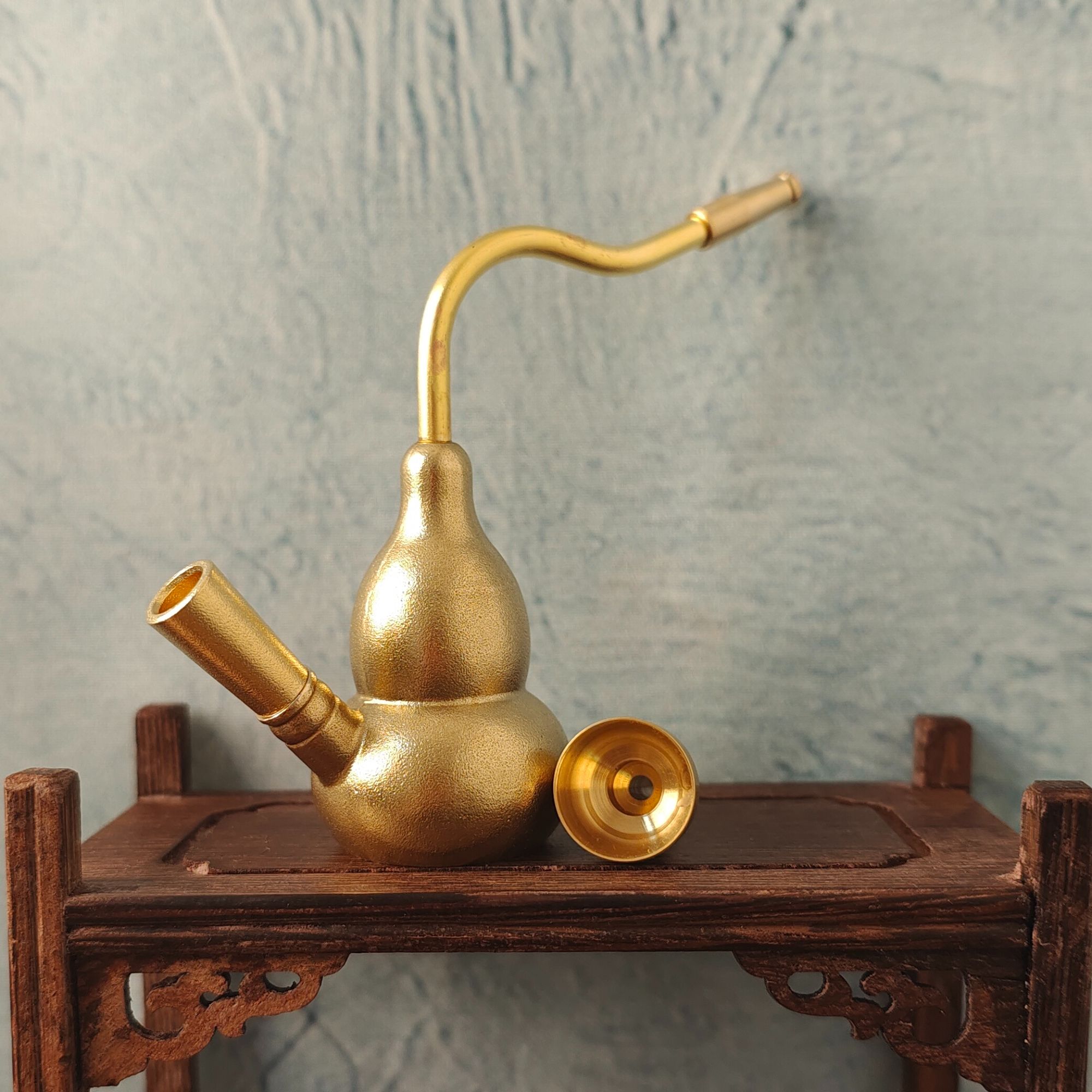 创意黄铜葫芦水过滤烟斗水过滤烟嘴 焦油过滤器 加厚款