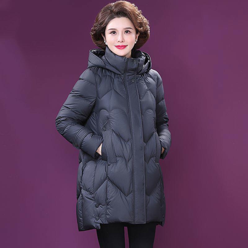 波司登中老年女装2023新款妈妈羽绒服中长款冬装时尚洋气加厚保暖