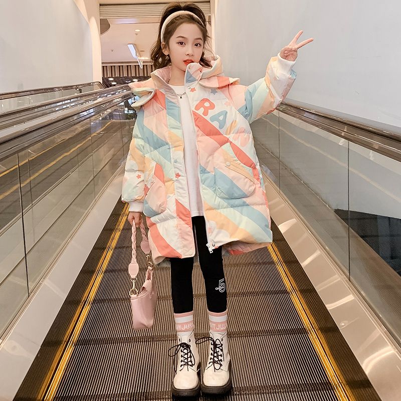 巴拉甄选女童冬装棉服2023年新款儿童韩版洋气夹棉女孩冬季防寒服