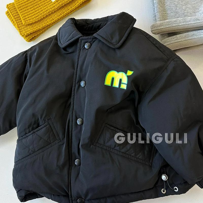 【冬季大促】男童棉服冬季2023洋气韩版时髦童装加厚保暖棉衣黑色