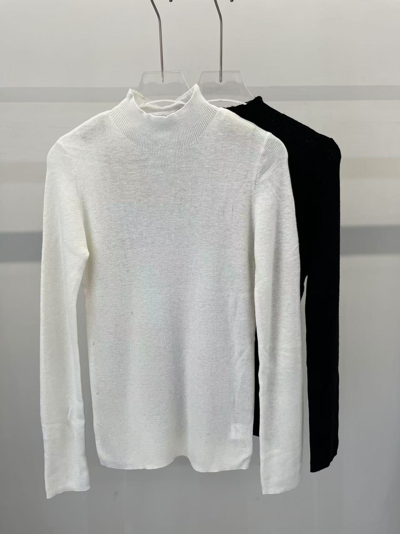 羊毛长袖针织上衣打底衫毛衣时尚百搭半高领打底毛衣