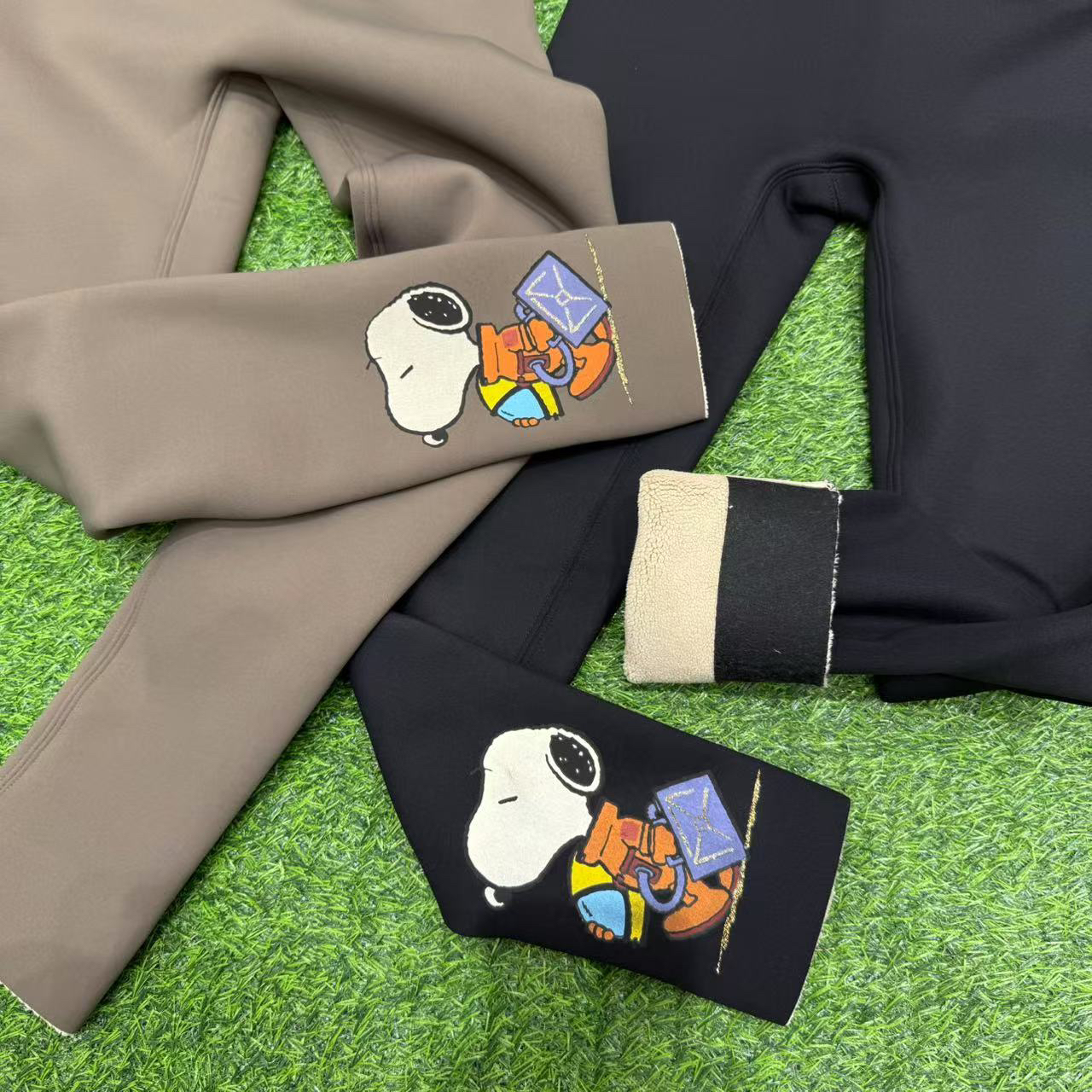 4265#深圳BOHAN秀秀家2024秋冬新款加厚绒史努比图案洋气鲨鱼裤