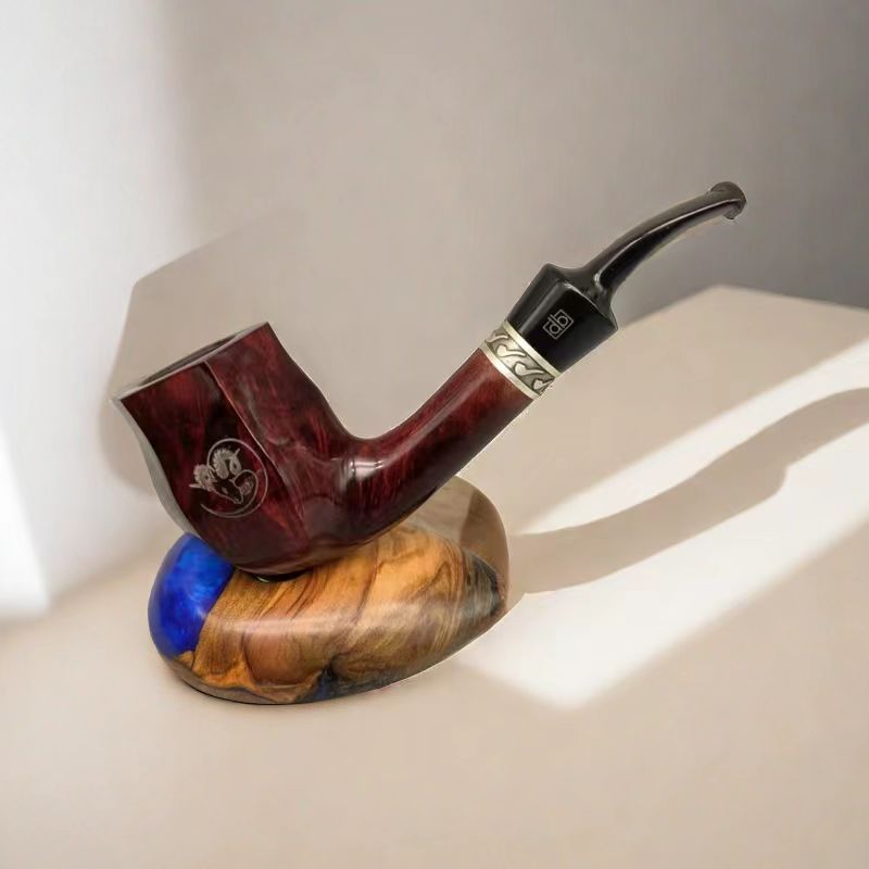 德国老DB 手工石楠木烟斗 双烟道羊年纪念烟斗