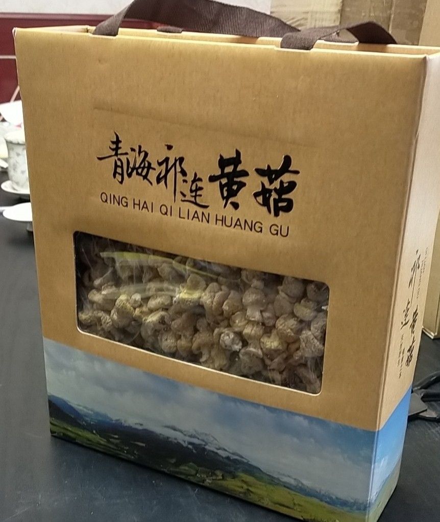 青藏特产祁连山草原黄蘑菇干煲汤钉子香菇类25年新货上市