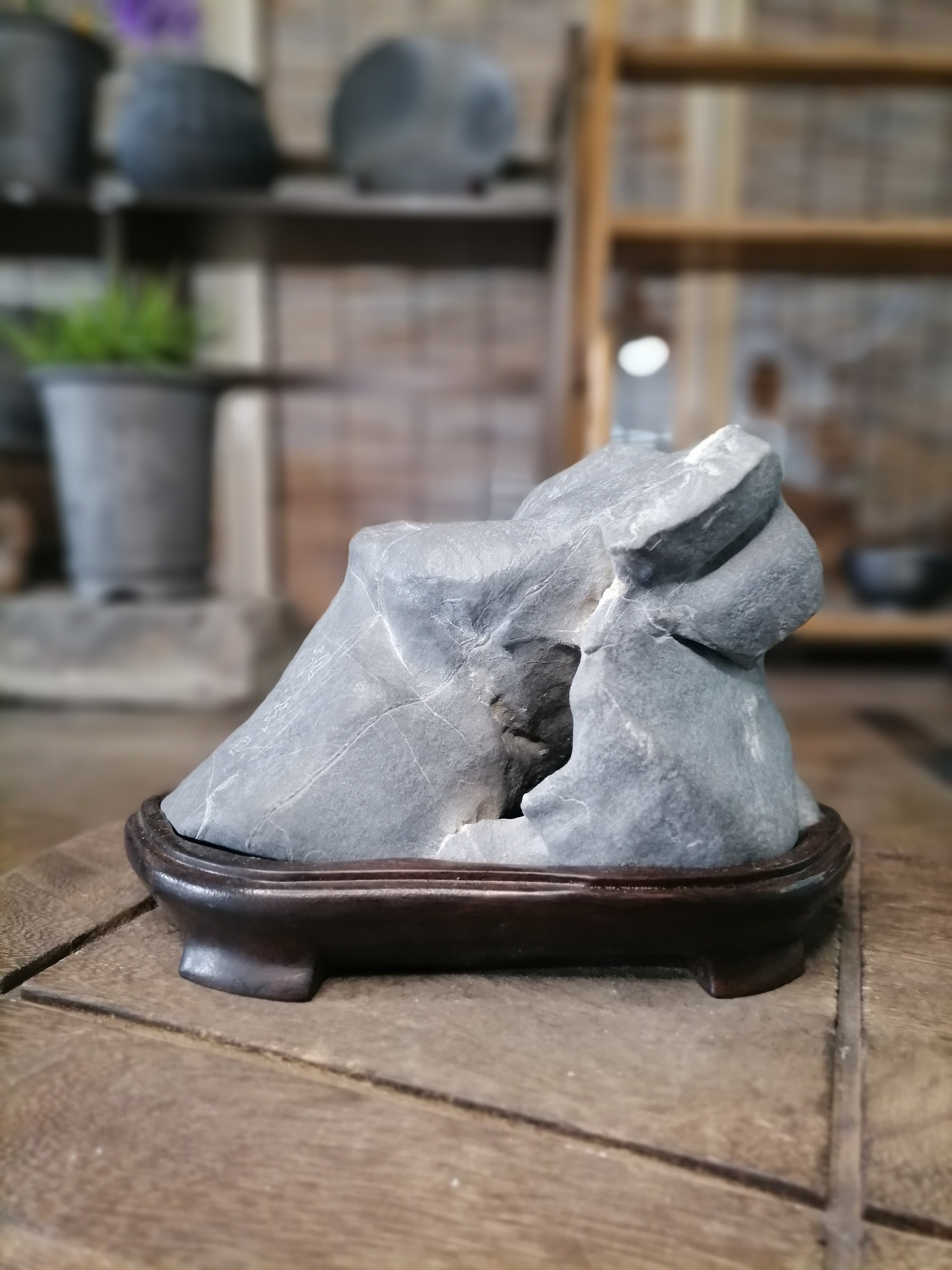 南太湖墨石香炉石摆件链接讲解截图为准