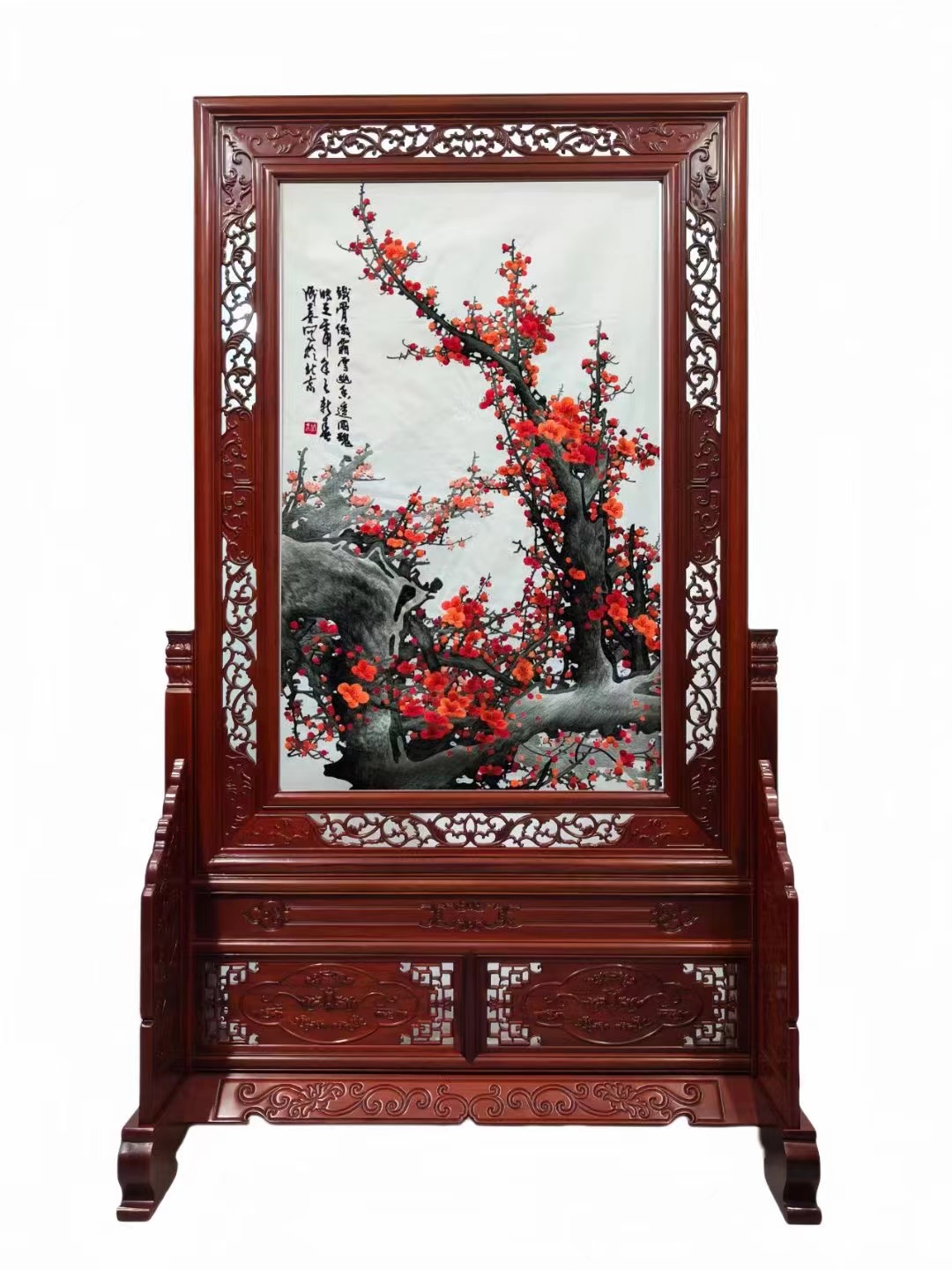 【屏风】纯手工非遗苏绣精品名画刺绣双面绣，画芯70*110cm