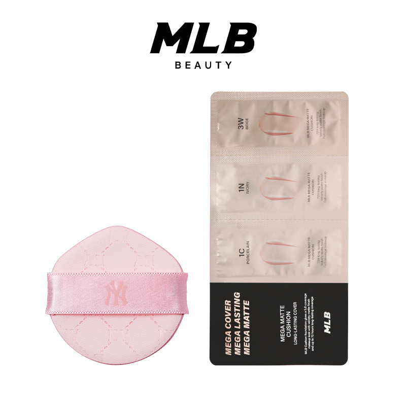 【会员】体验装 MLB官方正品 MLB粉扑+试色卡 柔软不吃粉迷你