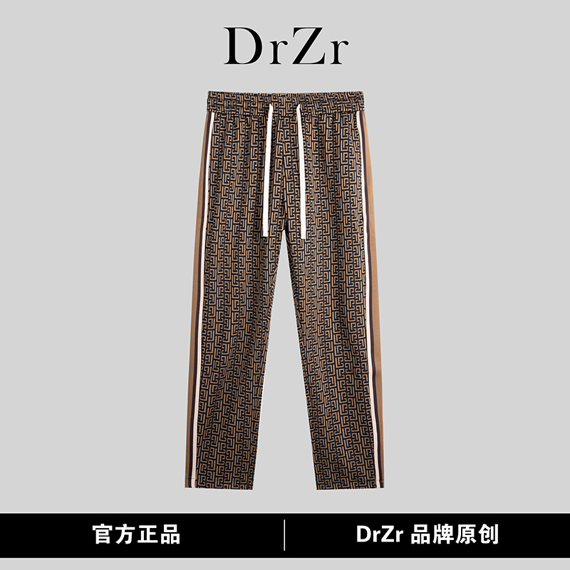 2023秋冬裤子回宫格新款男士卫裤时尚百搭潮流轻奢商务休闲保暖