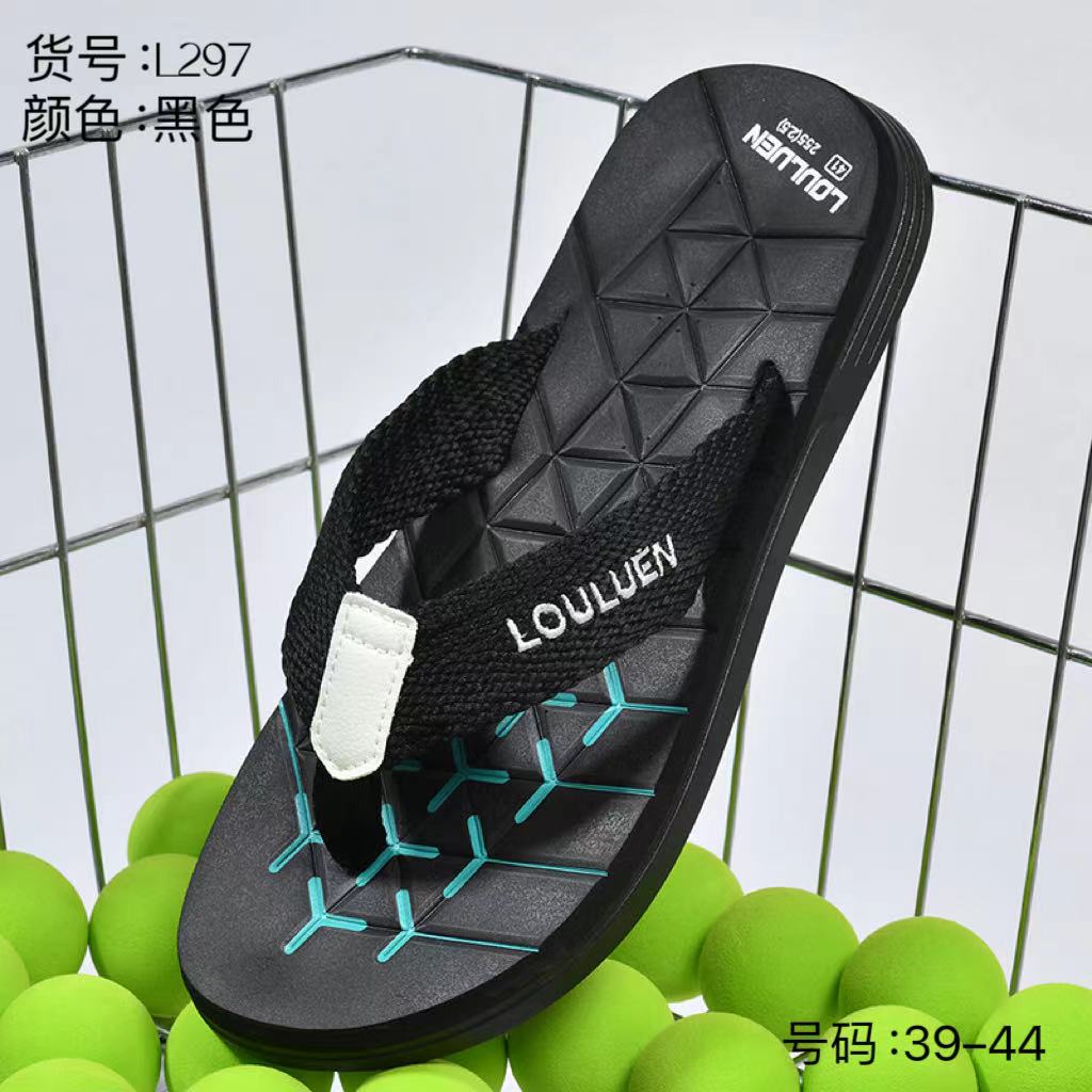 2024新款沙滩人字拖男外穿拖鞋夏季夹脚男士凉拖潮流凉鞋L-297