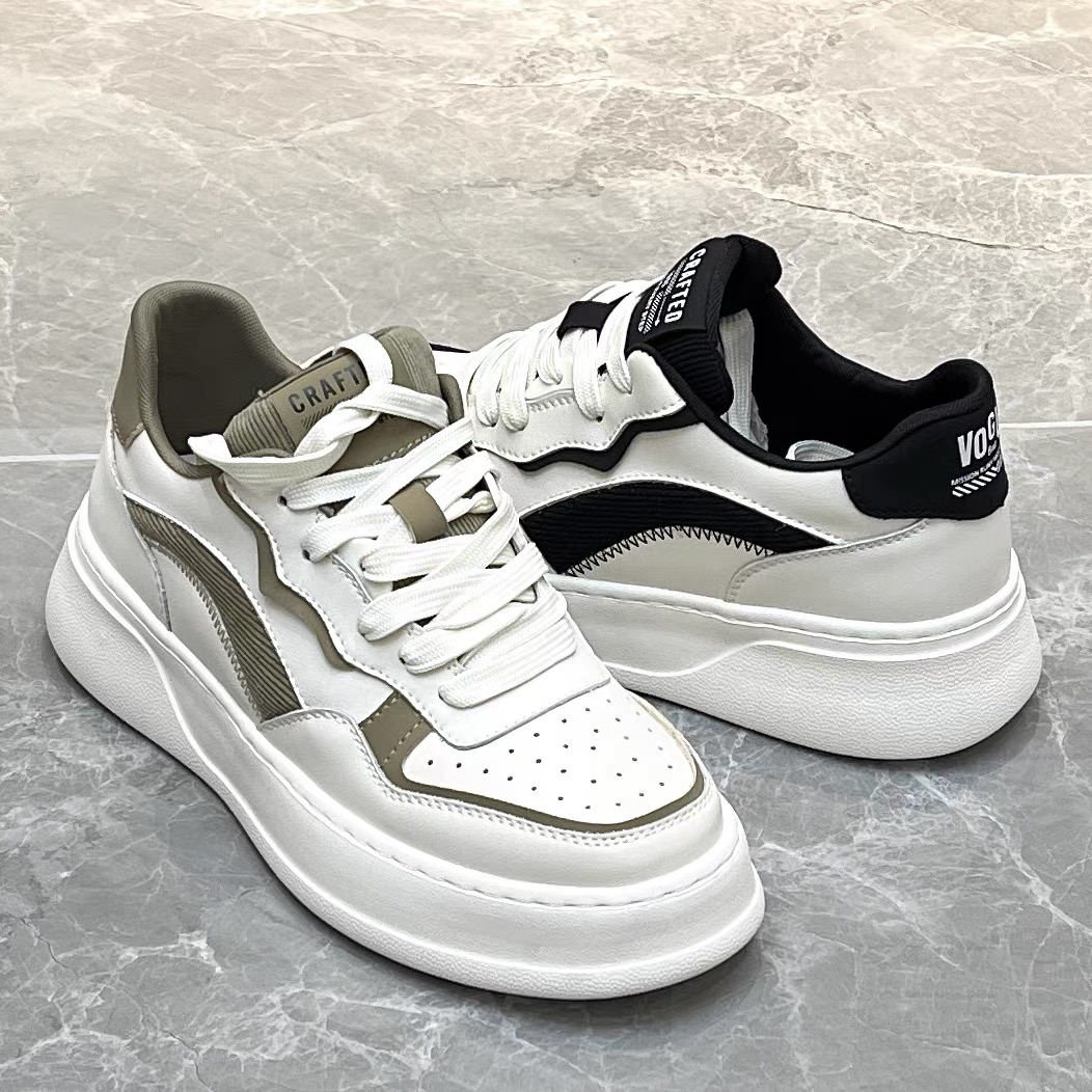 DS新品休闲板鞋 全牛皮时尚面包鞋系带厚底男鞋28981 2A通道6-1