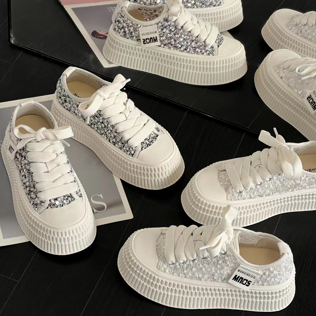 来自星星的你系列之【伴侣】】冰淇淋鞋，夏季透网百搭松糕底女6037