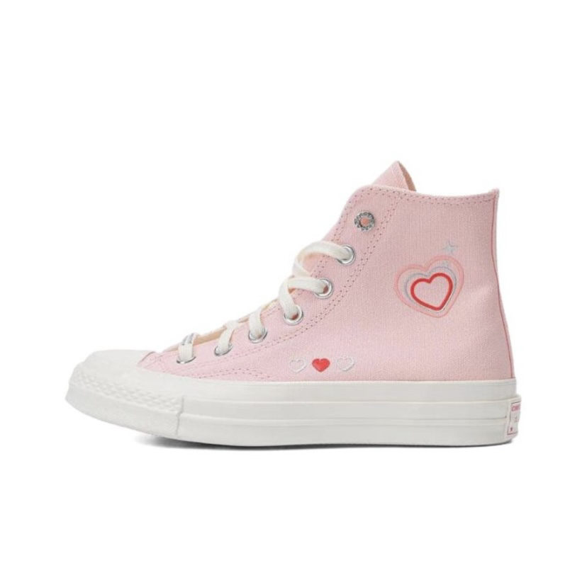 Converse匡威 1970s女子2024款粉色情人节款高帮帆布鞋 A09113C