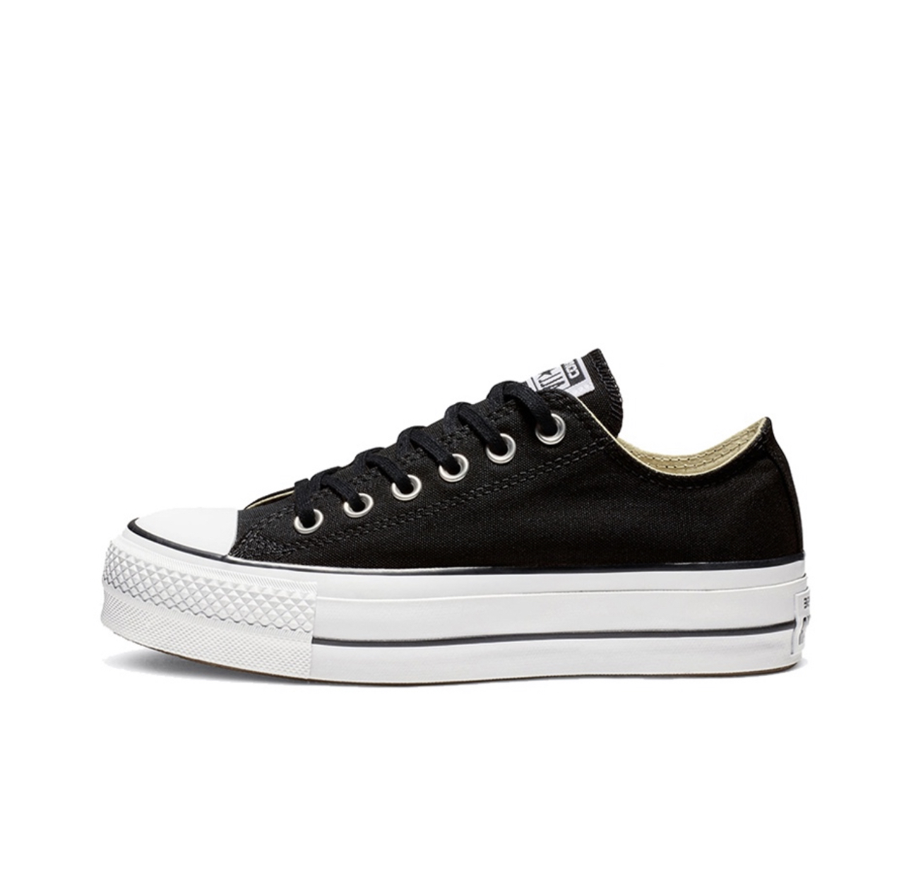 ConverseChuckTaylor松糕底低帮帆布鞋女款黑白560250C潮鞋