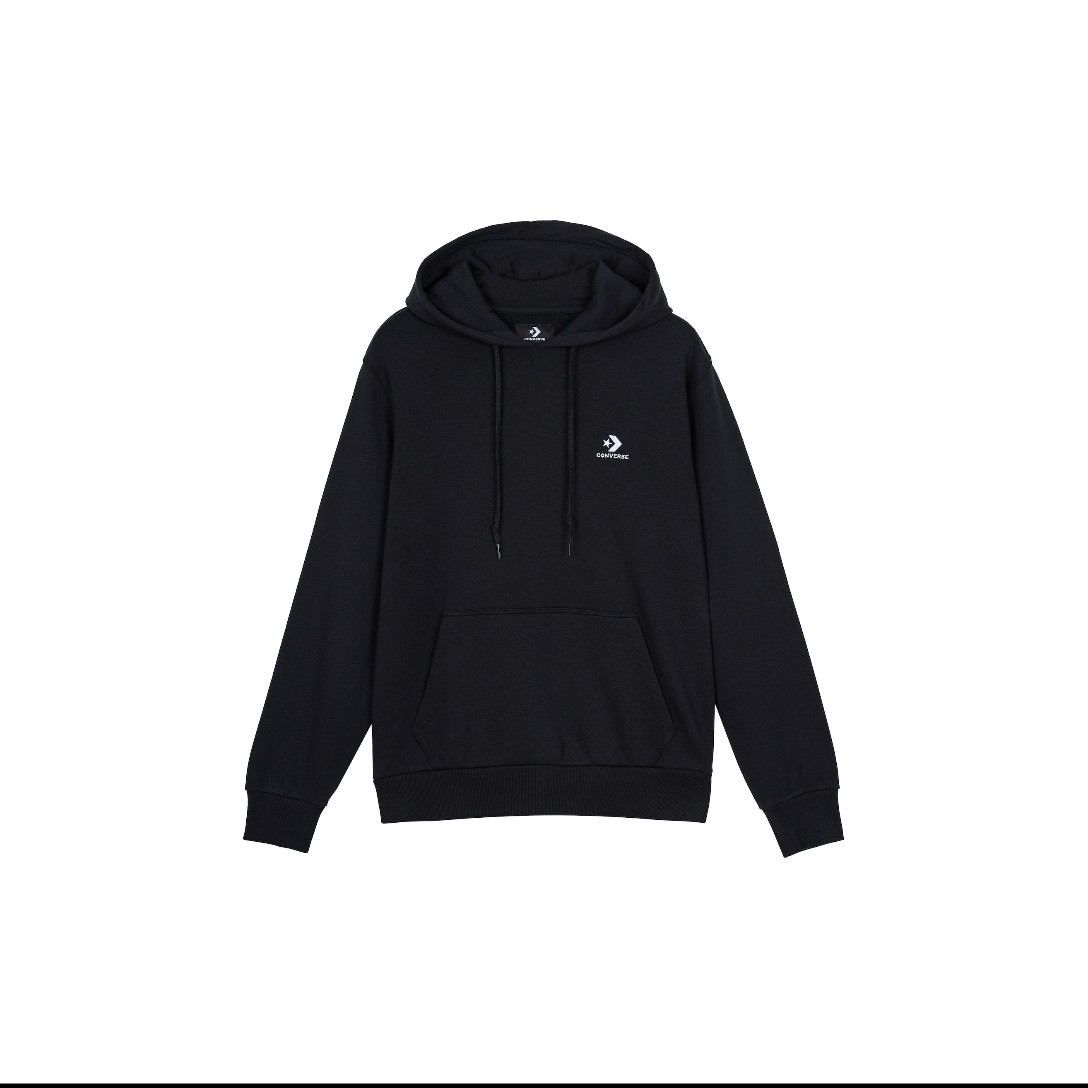 匡威正品 运动休闲连帽套头针织卫衣 黑色10020343-A01