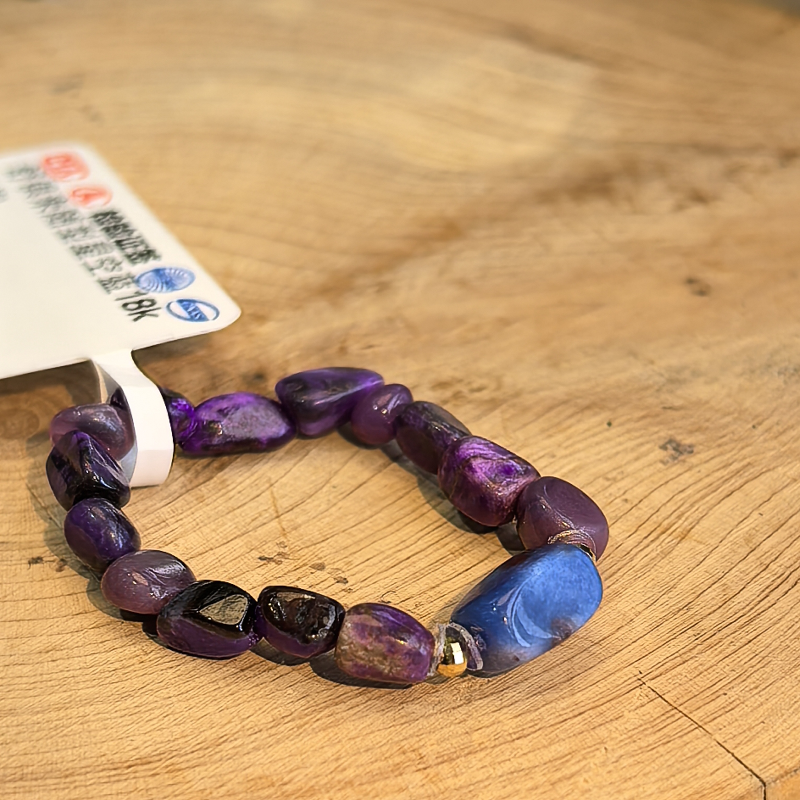 舒俱来（苏纪石）随型星空蓝18k戒指手串/AZB1526