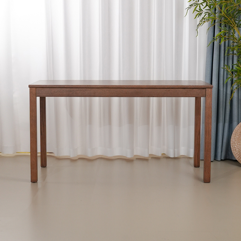 北美红橡木餐桌家用简约饭桌长条桌