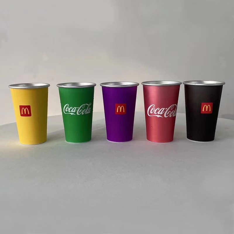 麦当劳加厚变色杯子户外便携聚会水杯家用饮水杯可乐杯露营可乐杯