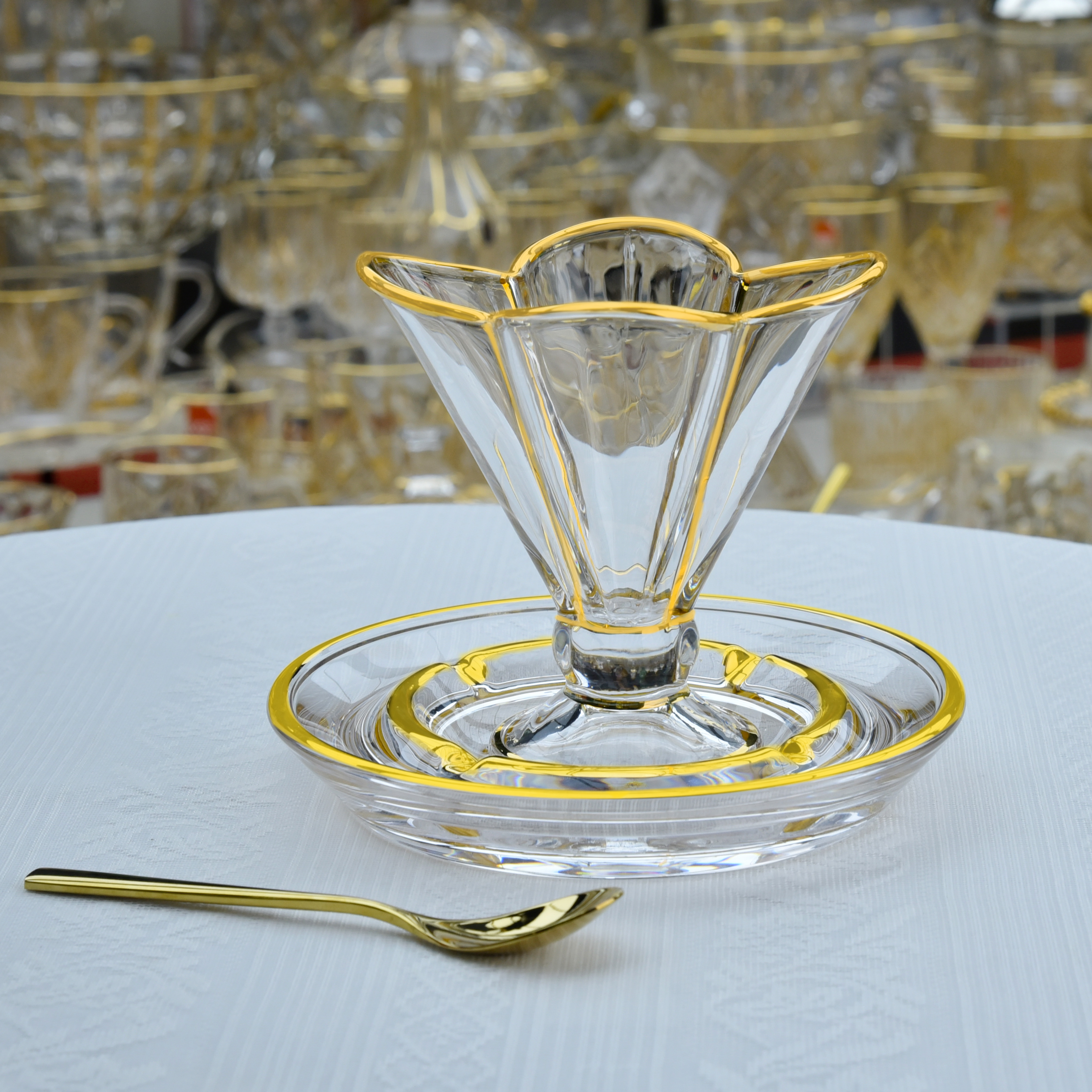 【金像】LZ1301/YJZJ-6103甜品小果碗160ML 雪糕杯碟套装精致家用