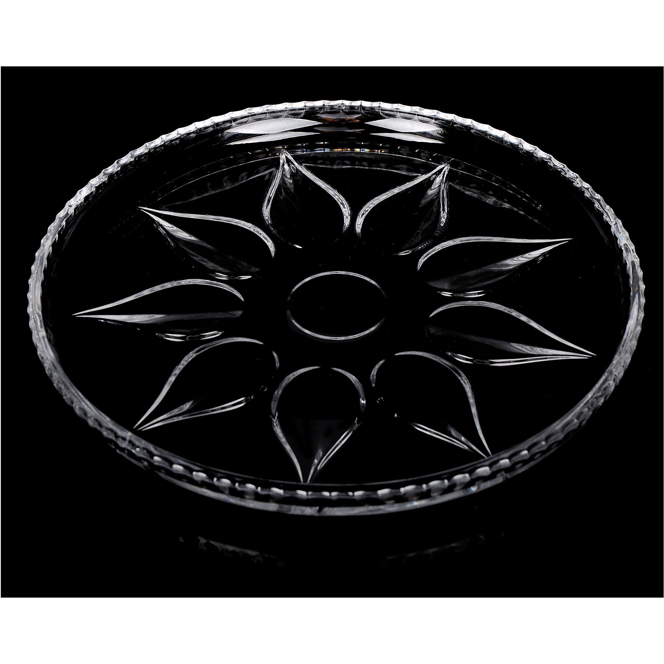 【金像】D330创意水滴平盘清光透明圆形盘碟家用创意茶盘托盘碟子