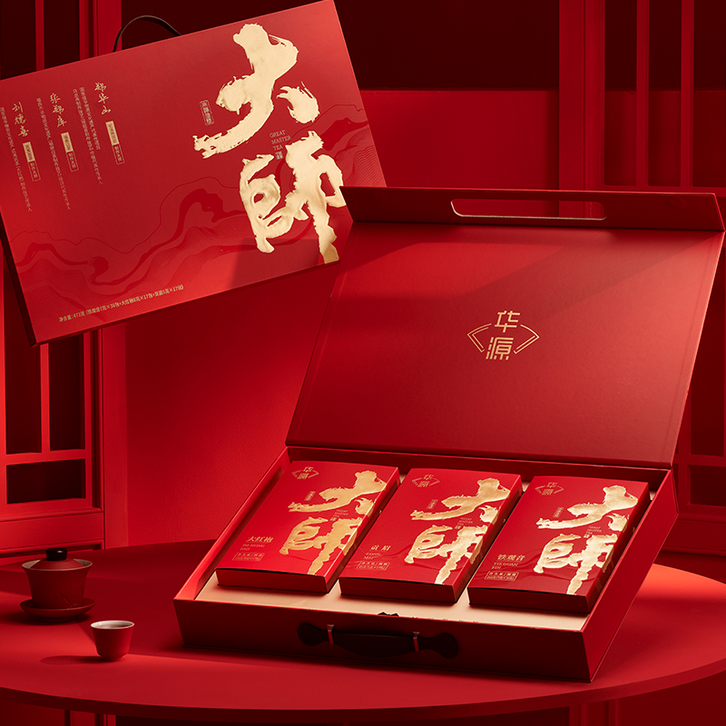 【金星说酒茶】华源 大师茶礼盒制茶大师监制大红袍贡眉铁观音473g