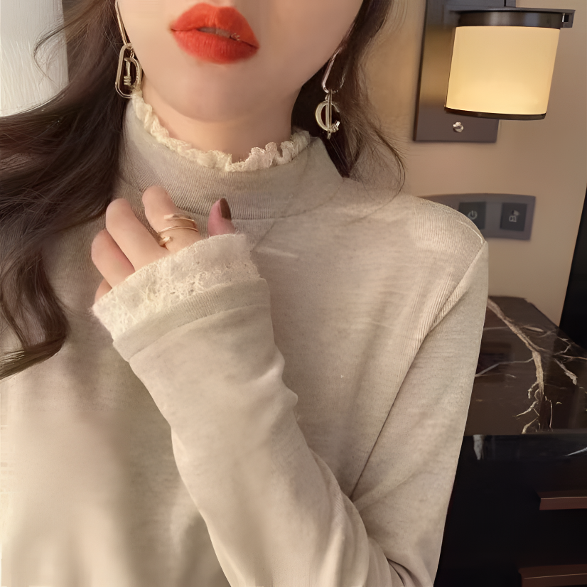 半高领假两件套头打底衫加厚长袖秋冬新款简约百搭大码上衣9113