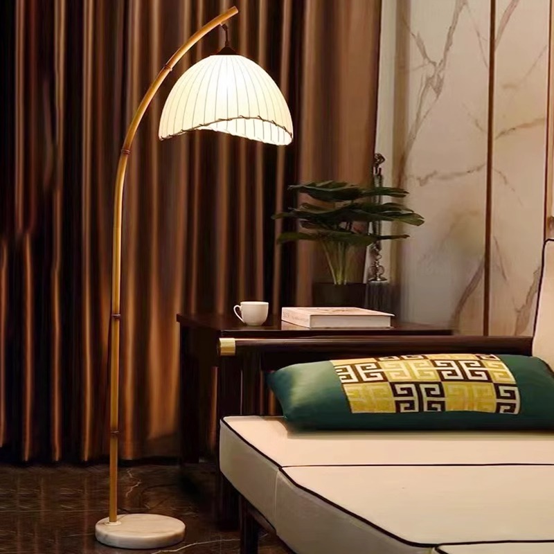 侘寂风落地灯复古禅意民宿客厅书房卧室日式创意床头立式落地台灯