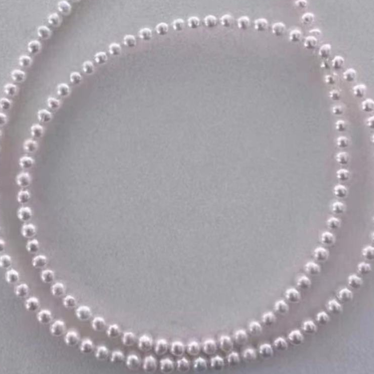 【毕业小米链】3-4mm 极光小米珠 天然 淡水珍珠  气质百搭