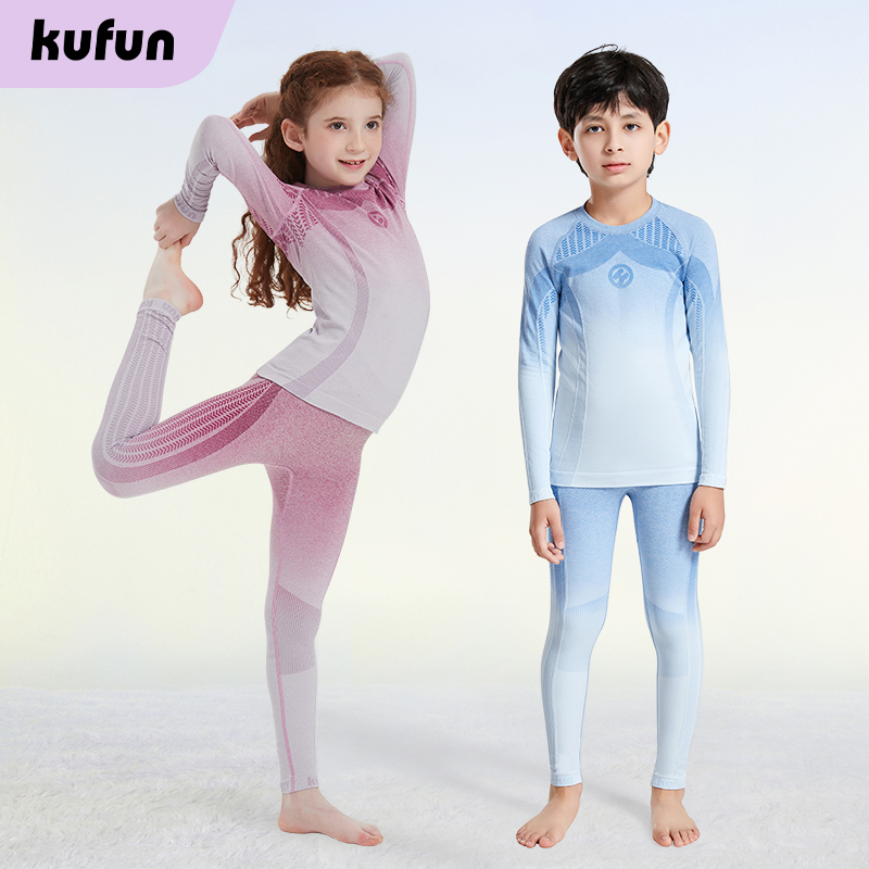酷峰滑雪速干衣保暖压缩功能打底内衣女男儿童户外登山排汗紧身裤