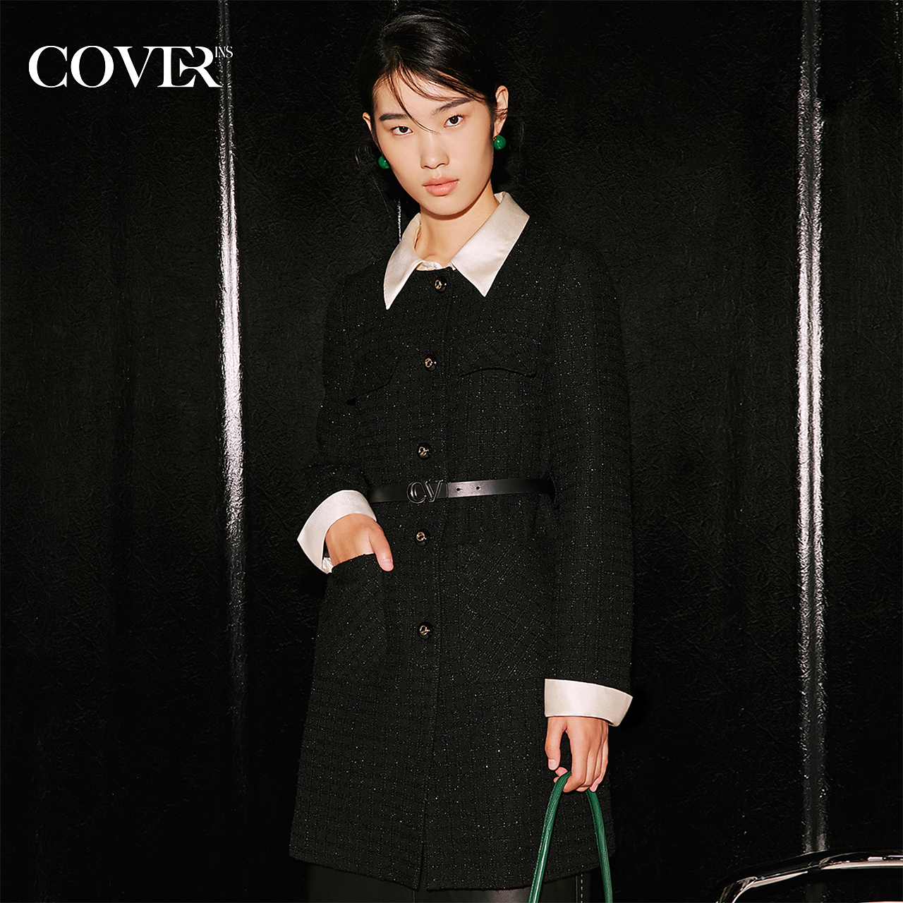 COVER秋季安心绒触感香风亮丝羽绒服