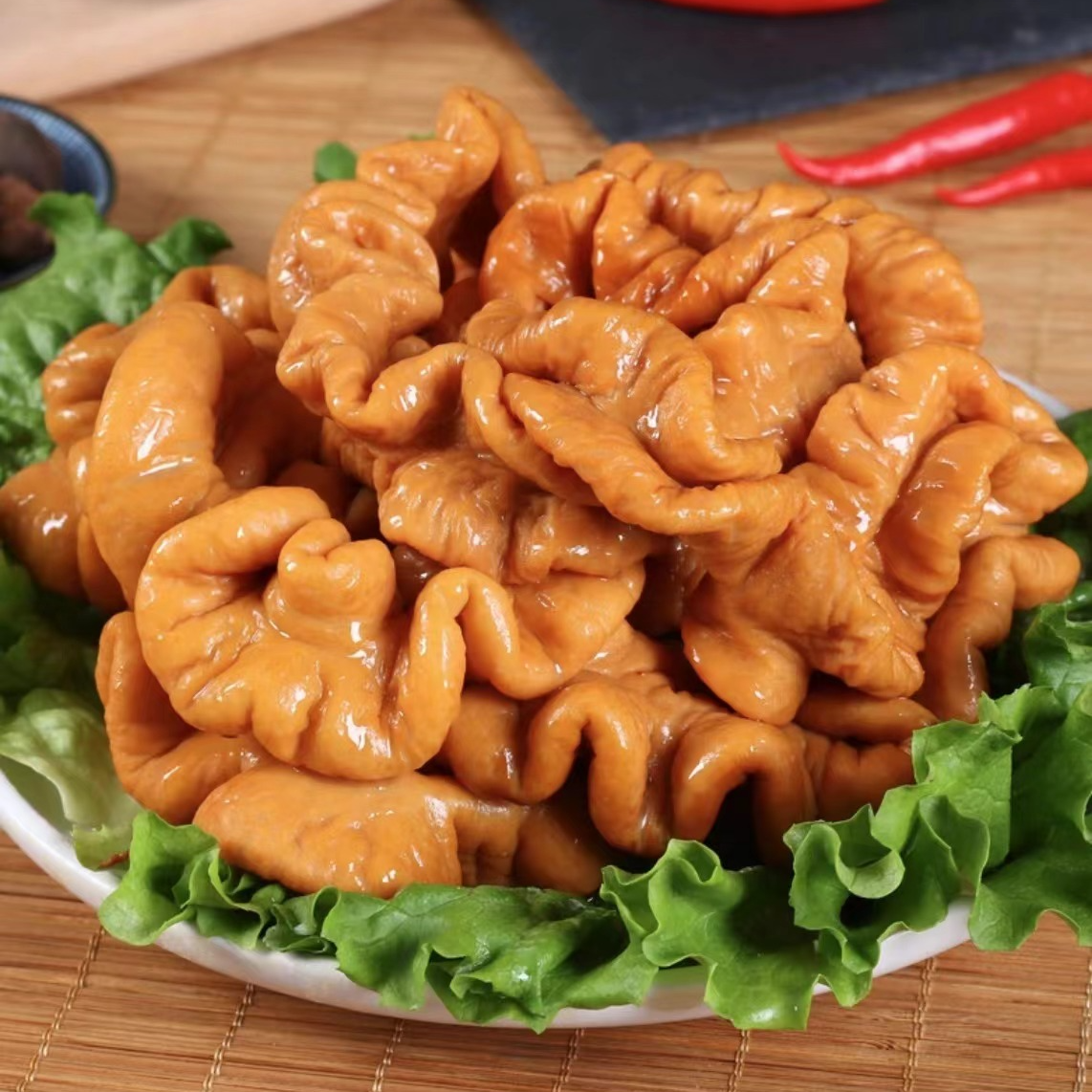 甘家风味湖北正宗肥肠 95%去油五香老卤大肠头顺丰冷链发货