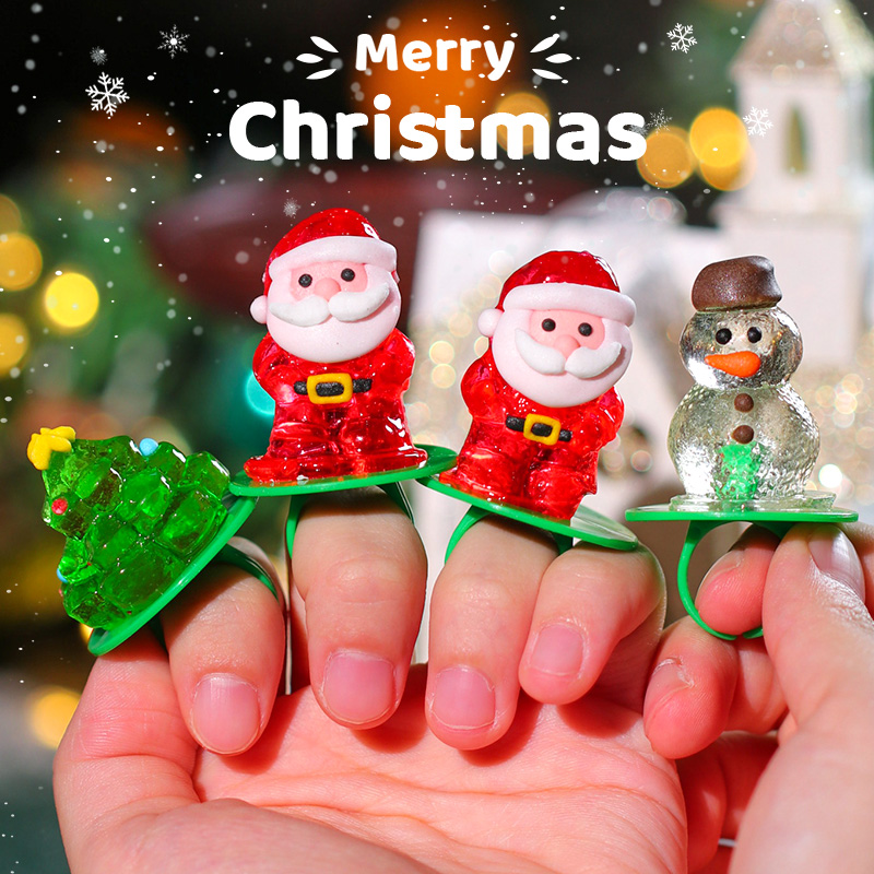 圣诞节糖果礼物圣诞老人棒棒糖戒指糖礼盒装圣诞平安夜高颜值礼品