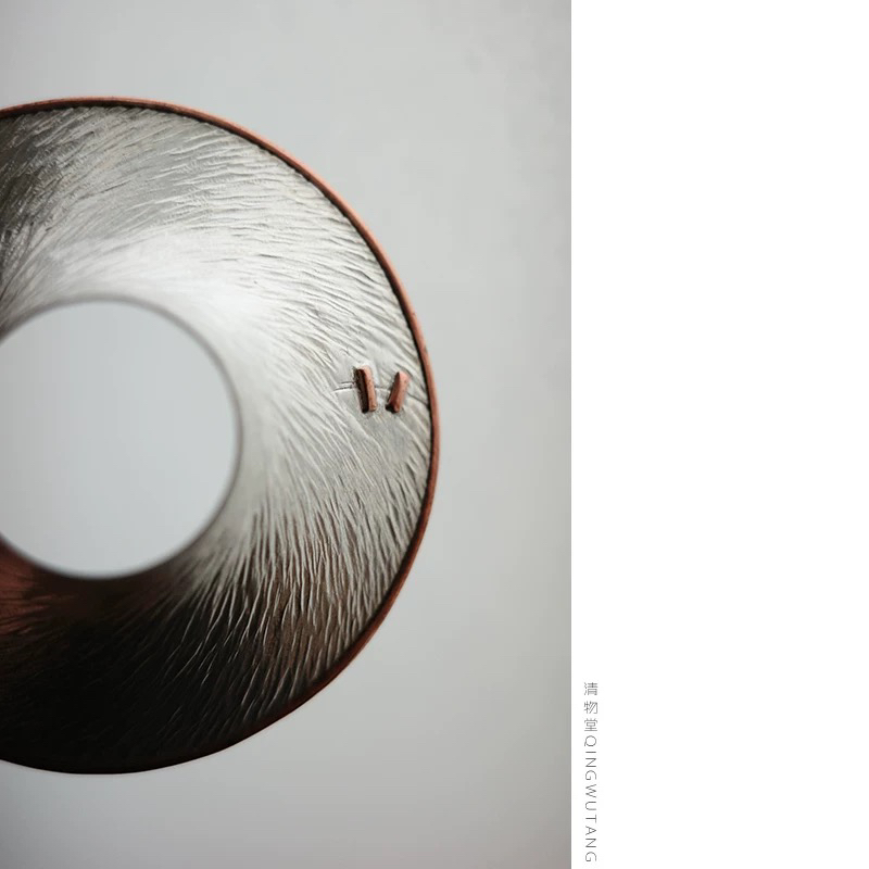 清物堂2020年金工两用小盖置手敲纯银包铜边投茶漏茶壶盖搁置