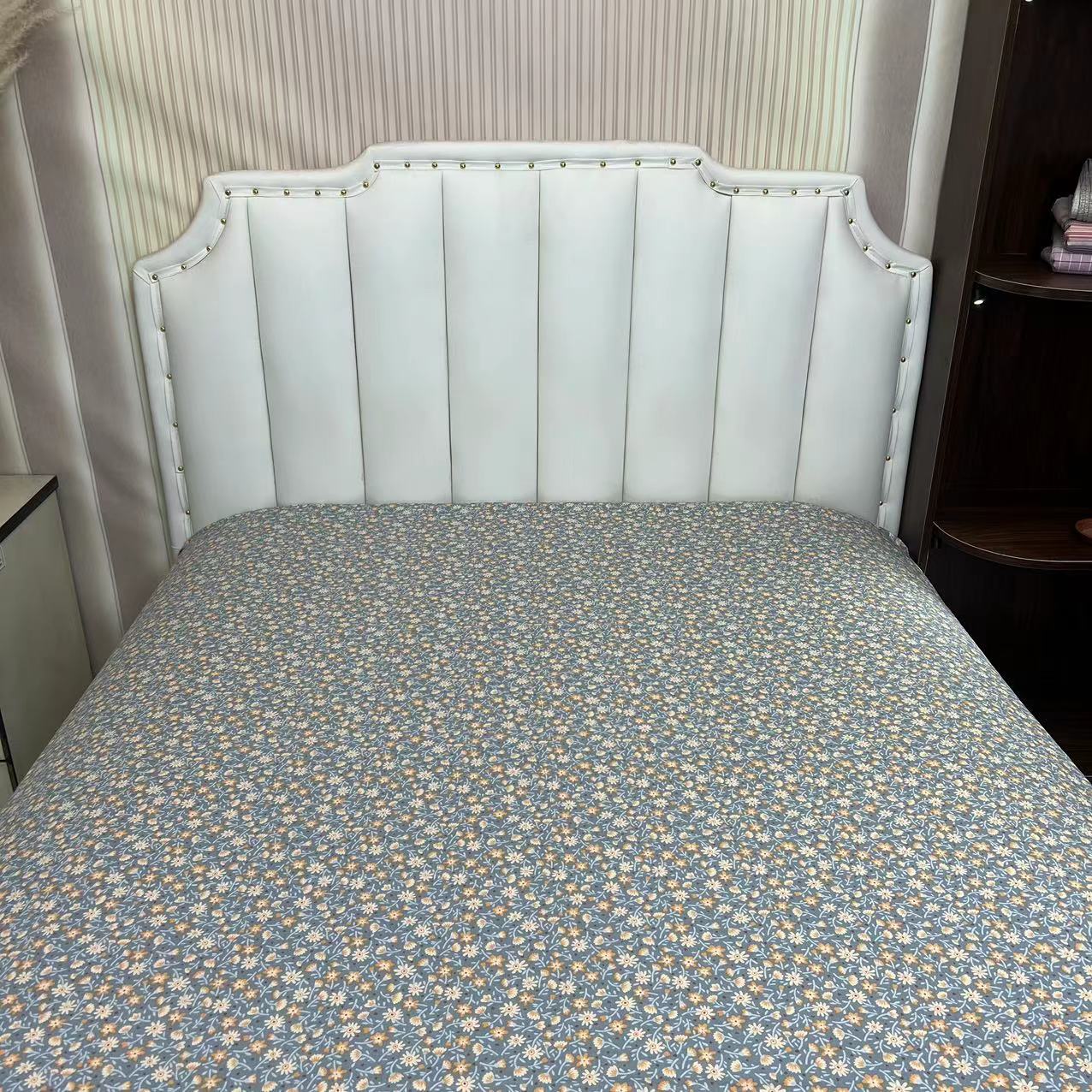 春菊同款纯棉斜纹双人双面多功能加厚奶绒纯棉大床床单（枕套一对）