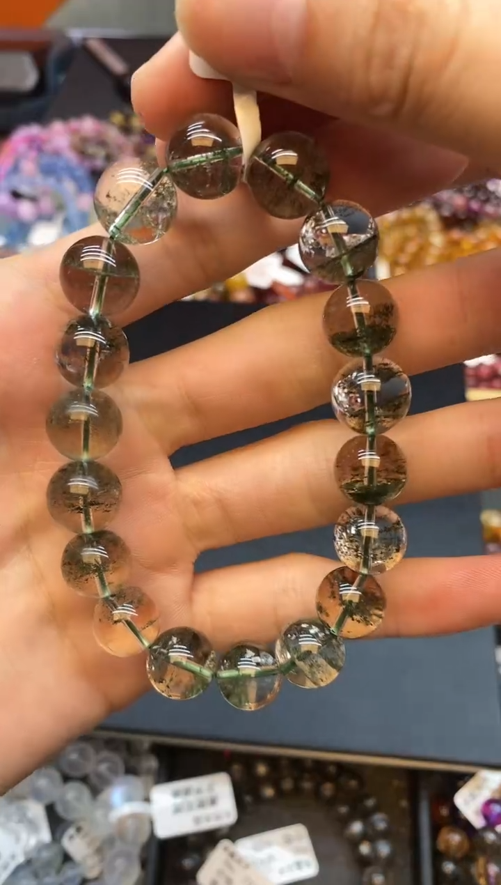 【闪购商品】水晶手链未镶嵌06 绿幽灵11mm+