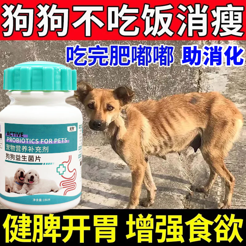 狗狗益生菌宠物消瘦不长肉厌食挑食通用益生菌片促进食欲健胃健脾