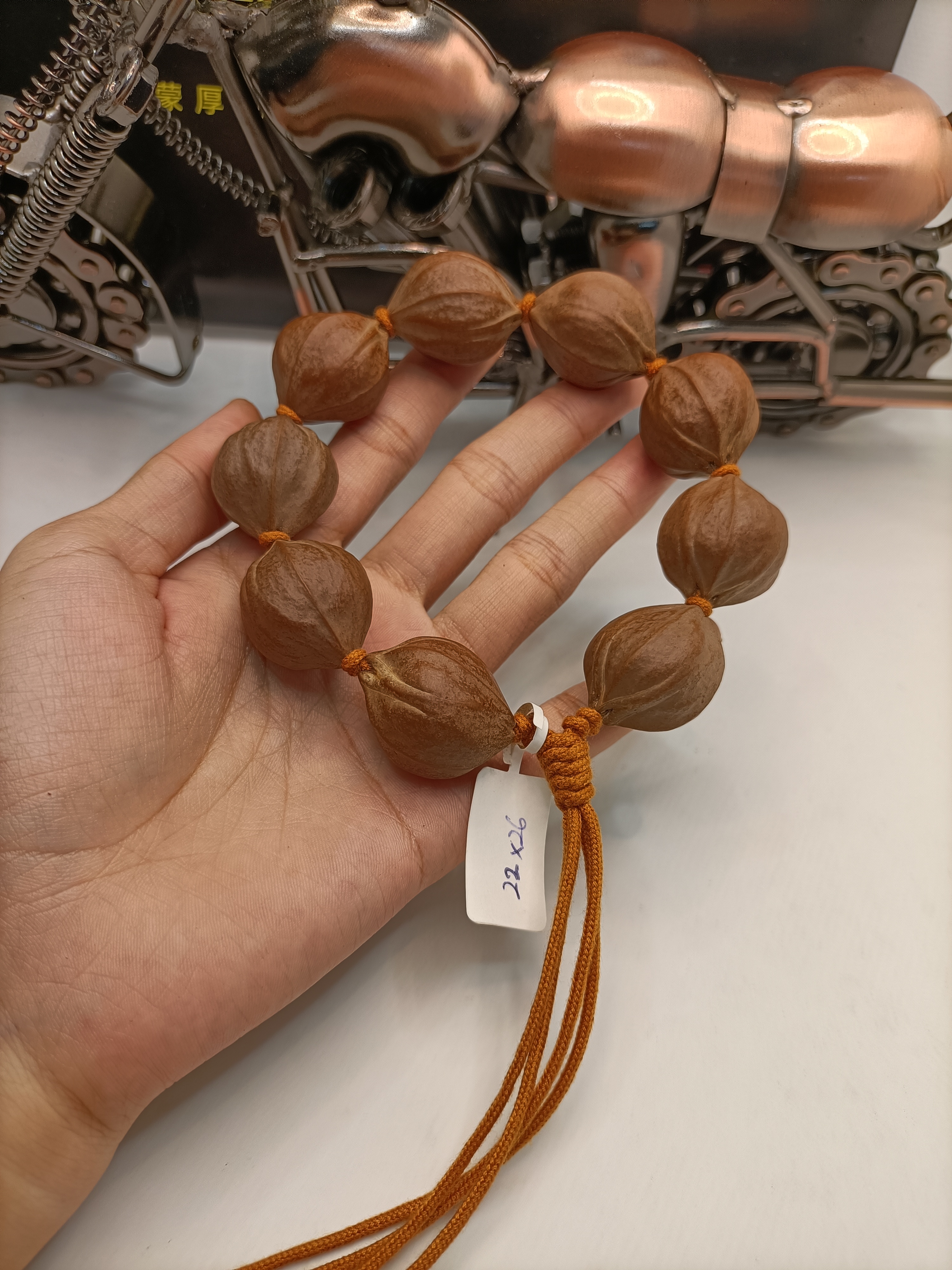 非金属木质手链 正宗梅林百年老树铁核22/26不规则四花