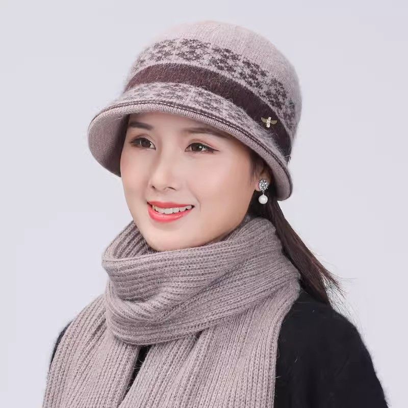中老年人秋冬天帽子女老人奶奶冬季妈妈加绒保暖老太太针织毛线帽