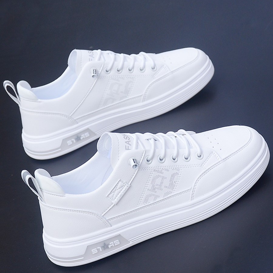 高端板鞋男款2024新款爆款男士品质高级感小白鞋厚底韩版透气休闲
